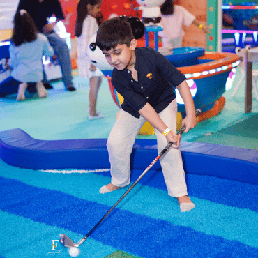 Child playing at Wooray Elite Delhi's soft play zone in Ghitorni