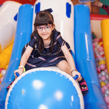 Child playing at Wooray Elite Delhi's soft play zone in Ghitorni