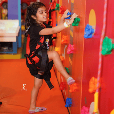 Child playing at Wooray Elite Delhi's soft play zone in Ghitorni