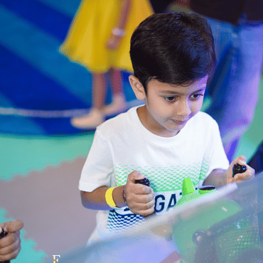 Child playing at Wooray Elite Delhi's soft play zone in Ghitorni