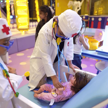 Children enjoying creative activities at a Wooray indoor play area