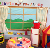 Pretend-play house, part of the Wooray Patna play experience